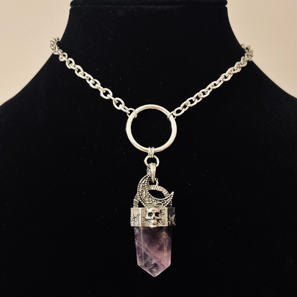 Hand Crafted Jewelry - Hand Crafted Amethyst Pendant Necklace